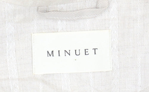 Minuet Women's Beige Striped Blazer Size 14
