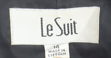 Le Suit Women's Black Animal Print Blazer - Size 14