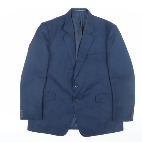 André Cori Men's Blue Blazer, 44 Regular Fit, Notch Lapel