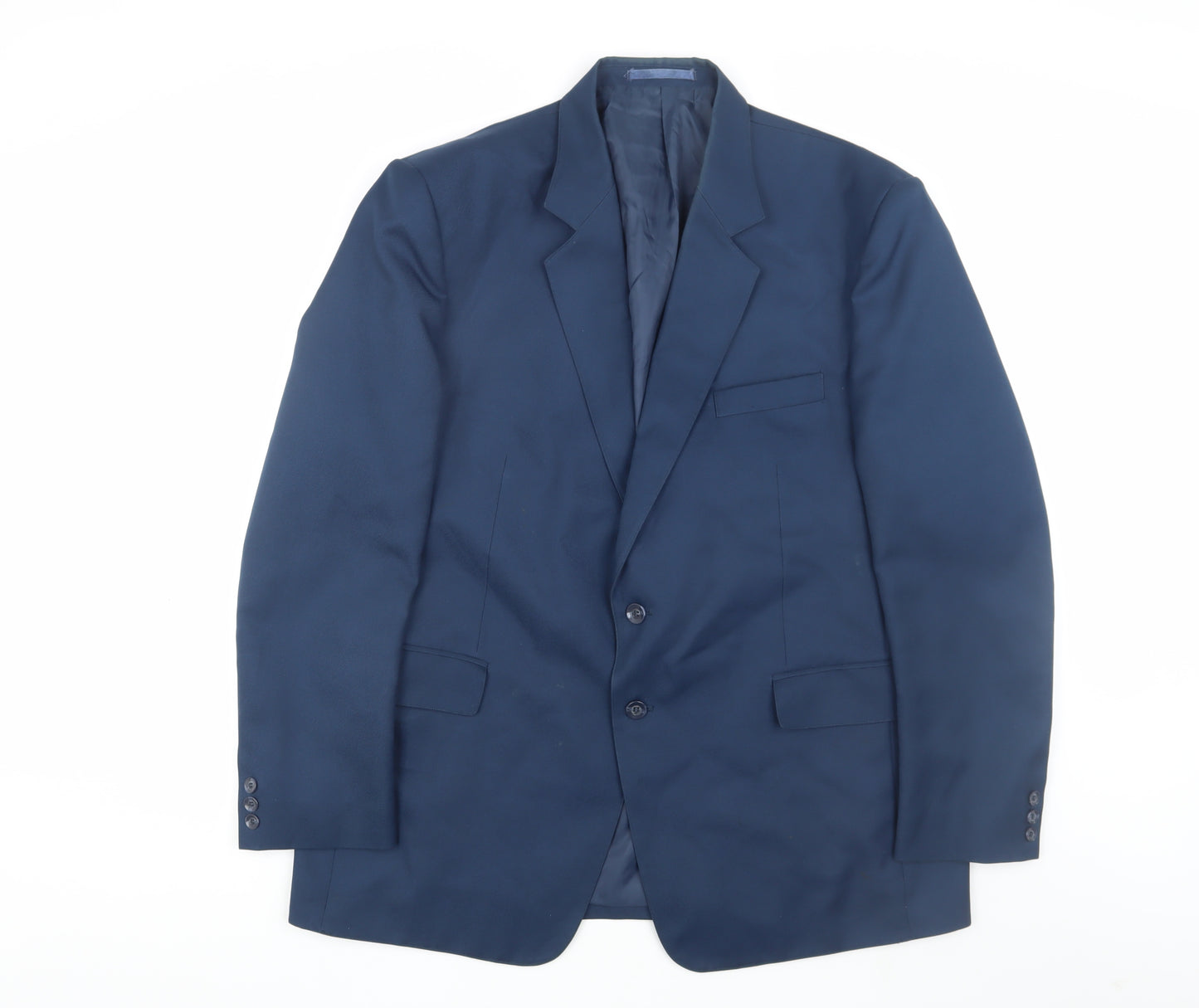 André Cori Men's Blue Blazer, 44 Regular Fit, Notch Lapel