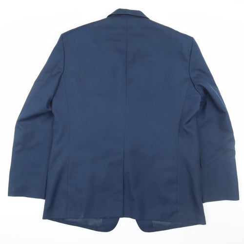 André Cori Men's Blue Blazer, 44 Regular Fit, Notch Lapel