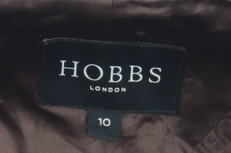 Hobbs Women’s Brown Check Wool Blazer, Size 10, Classic Fit