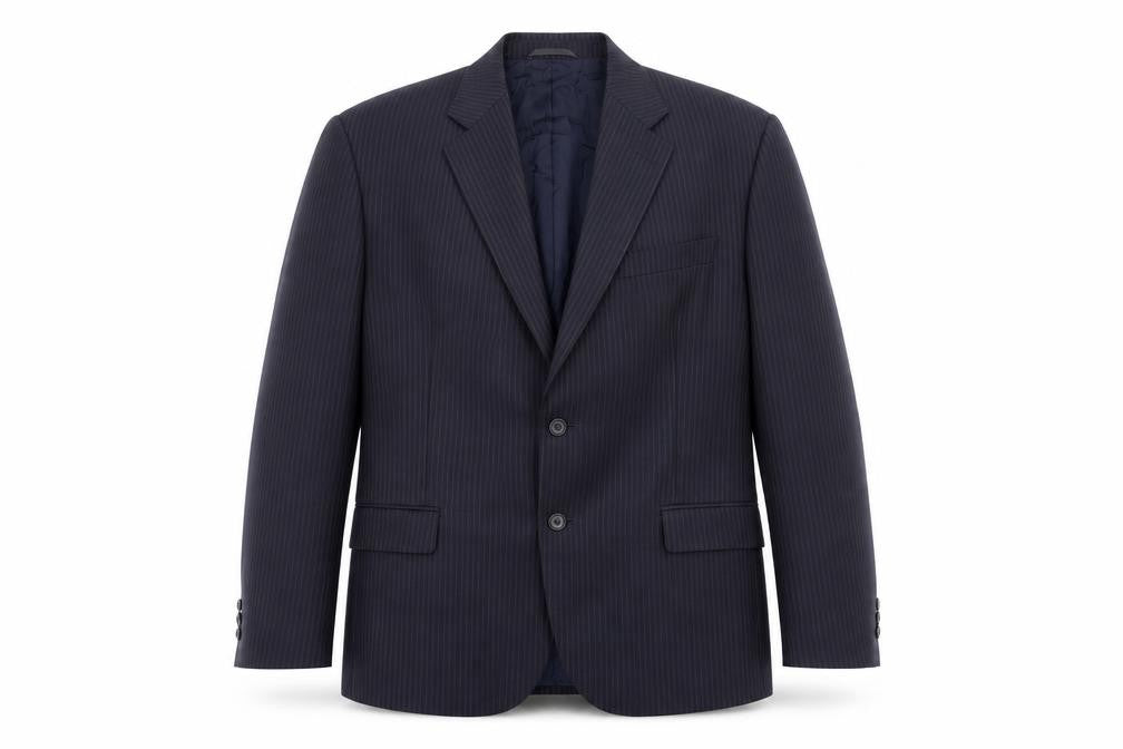 Front view of Burton Menswear Men's Blue 42 Regular Blazer