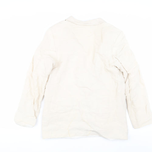 Beige Linen Blend Blazer Women S Business Casual