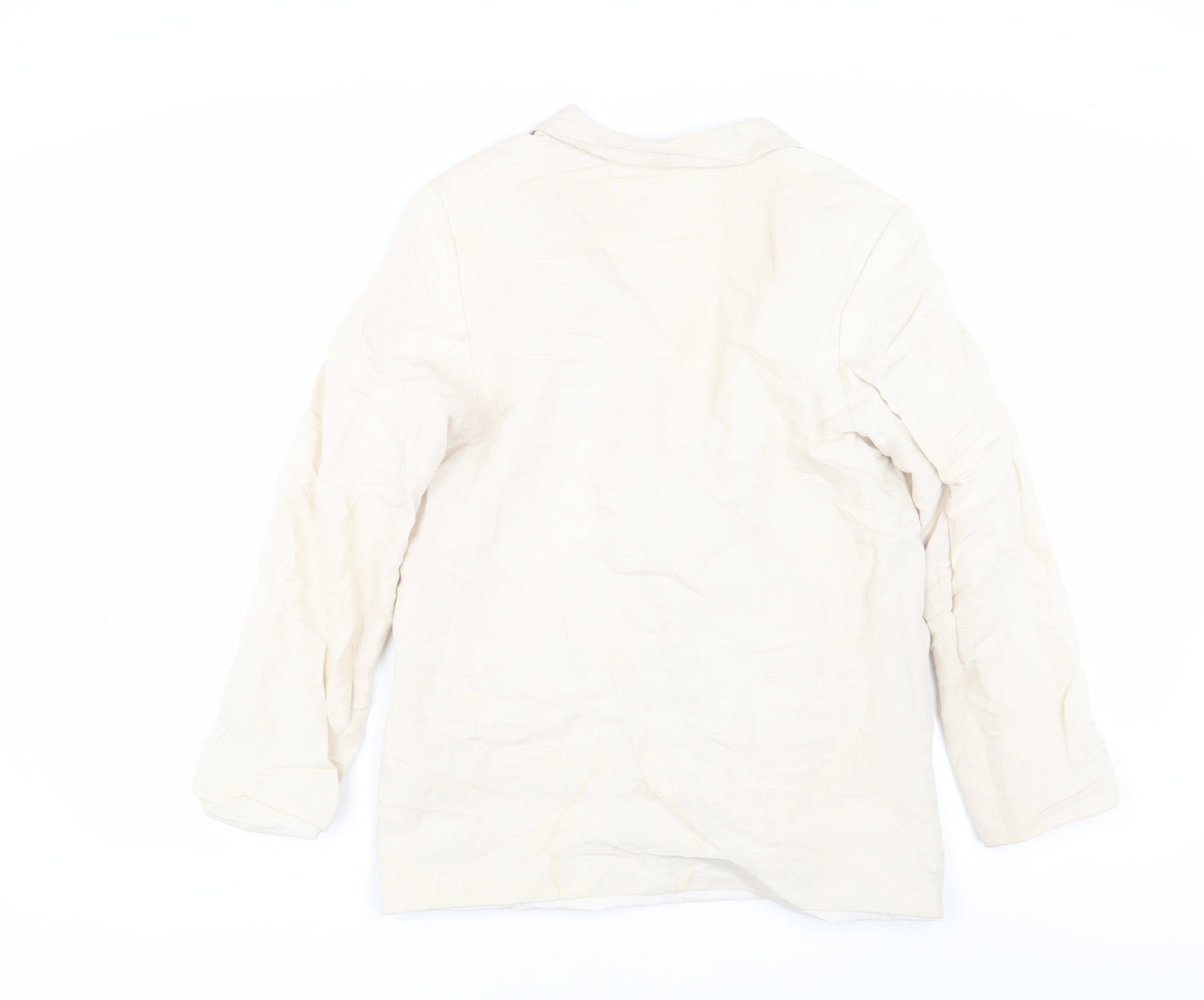 Beige Linen Blend Blazer Women S Business Casual