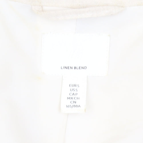 Beige Linen Blend Blazer Women S Business Casual