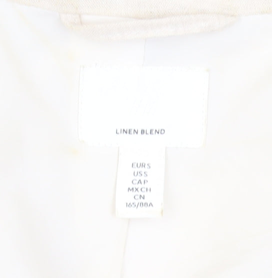 Beige Linen Blend Blazer Women S Business Casual