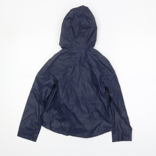 Michael Kors Girls Blue Hooded Rain Coat 6-7 Years