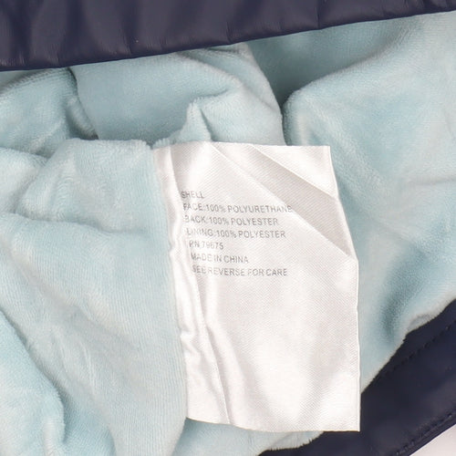 Michael Kors Girls Blue Hooded Rain Coat 6-7 Years