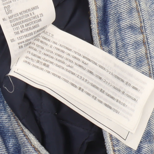 Abercrombie & Fitch Men's Blue Denim Jacket S