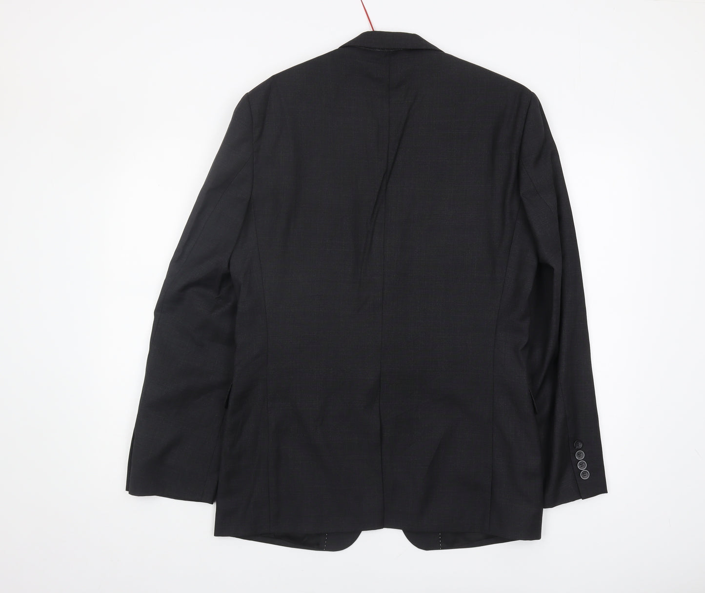 DKNY Men's Black Blazer, Size 38R, Formal Wool Jacket