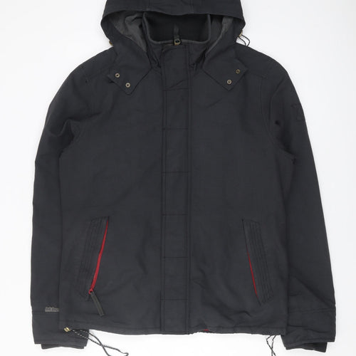 Fat Face Men's Black Parka Jacket, Size S, Hooded