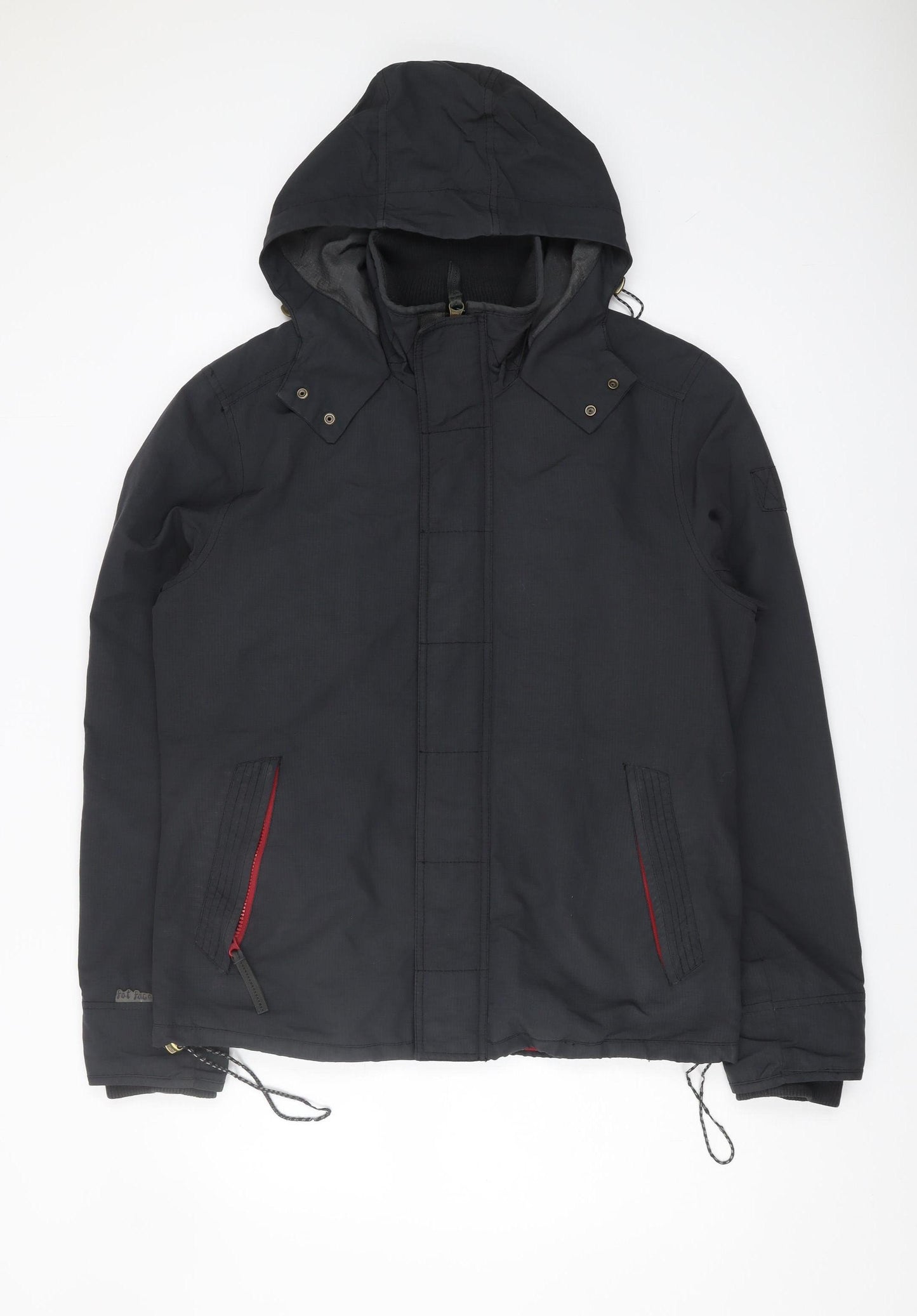 Fat Face Men's Black Parka Jacket, Size S, Hooded