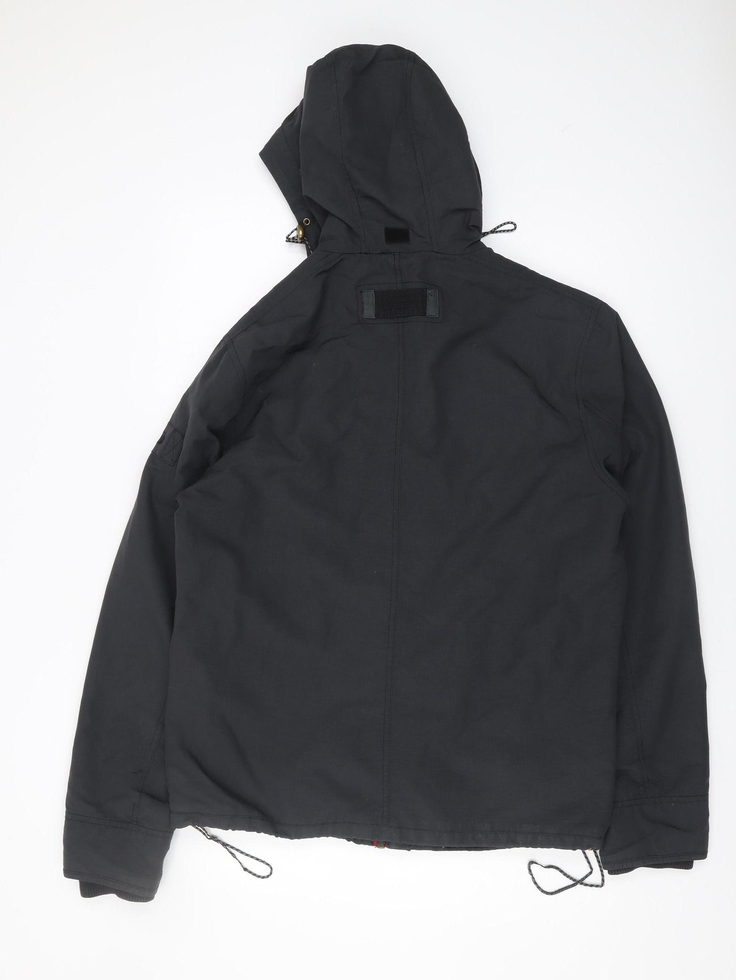 Fat Face Men's Black Parka Jacket, Size S, Hooded