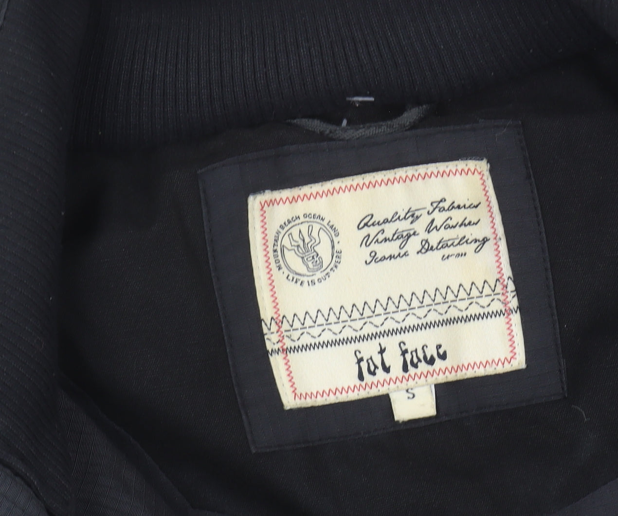 Fat Face Men's Black Parka Jacket, Size S, Hooded