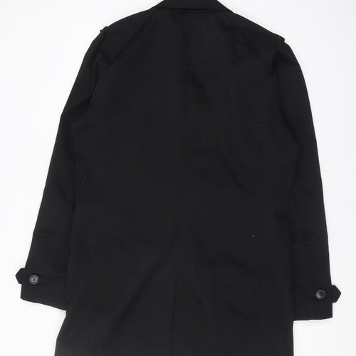 Premium Jack & Jones Black Overcoat Size L