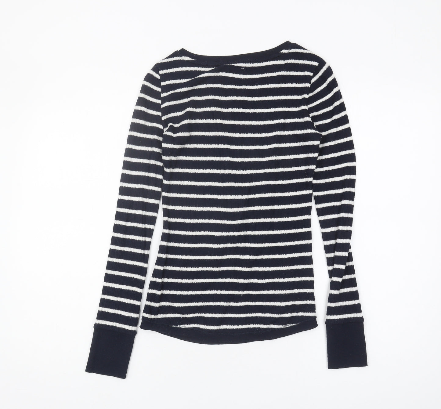 SuperDry Women's Black Striped Long Sleeve Shirt Size S