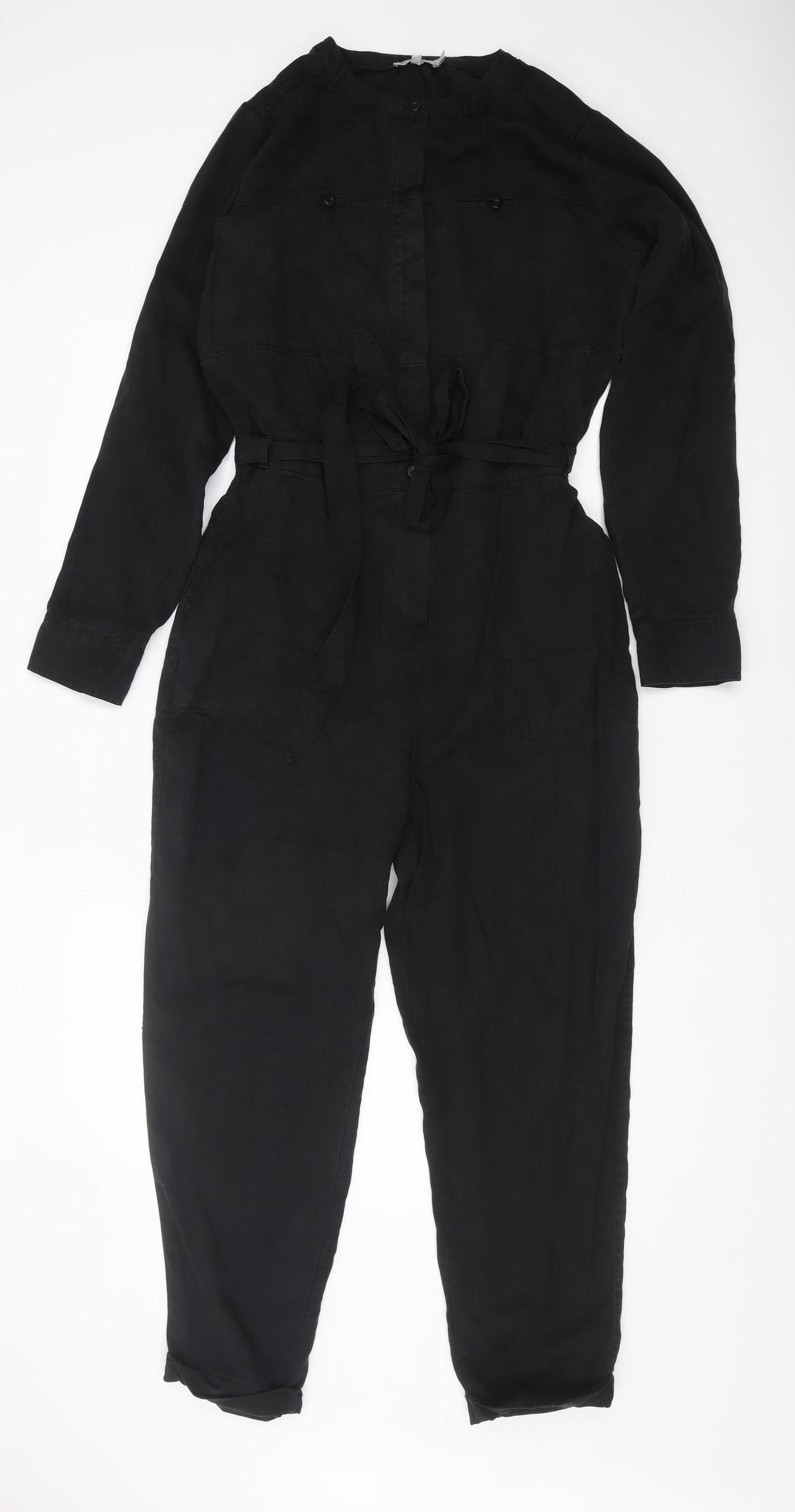 Fat Face Women's Black Jumpsuit Size 10 Casual Twill