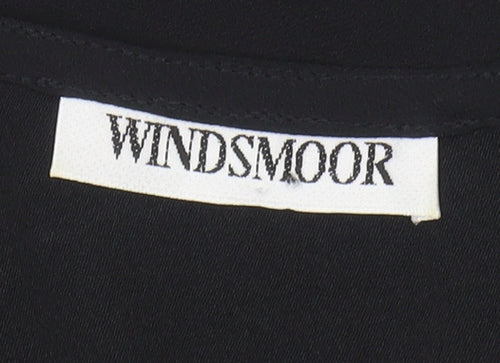 Windsmoor Women's Black Floral Embroidered Tank - Size 12