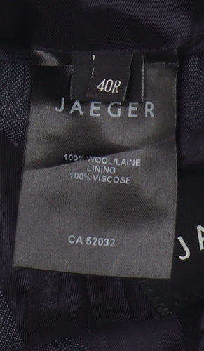 Jaeger Men's Blue Blazer 40R, Wool, Viscose Lining