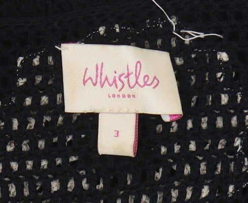 Whistles Women's Black Cotton Knit Shift Dress Size 12