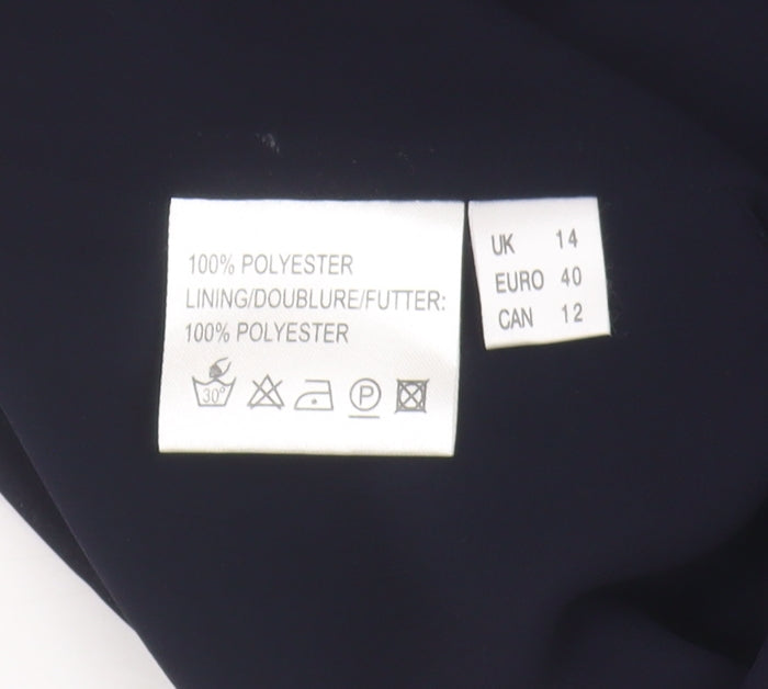 Jacques Vert Women's Blue Embroidered T-Shirt, Size 14