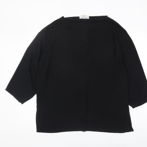 Jaeger Women's Black 3/4 Sleeve Blouse Size S