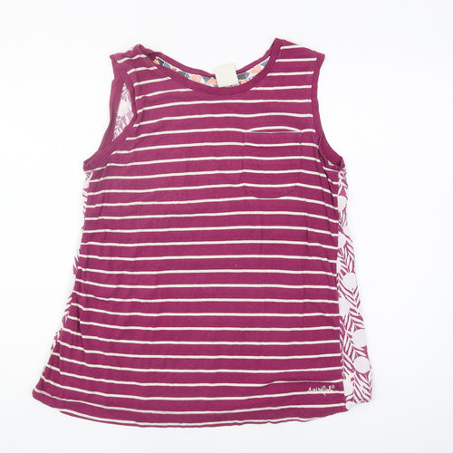 Weird Fish Women's Purple Striped Tank Top Size 12