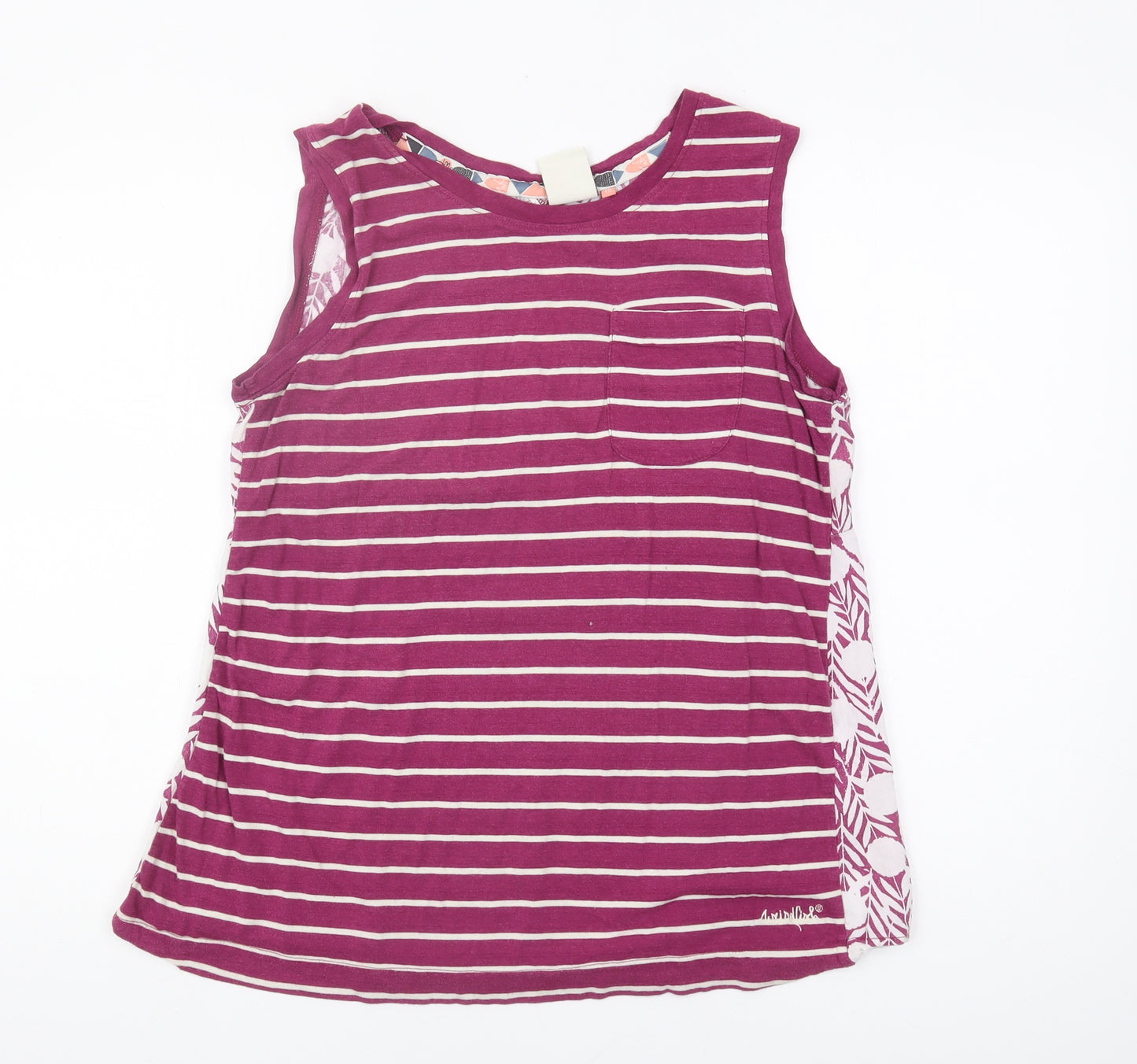 Weird Fish Women's Purple Striped Tank Top Size 12