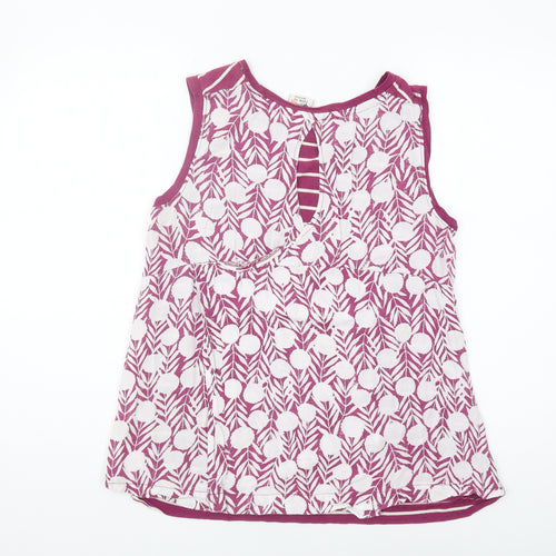 Weird Fish Women's Purple Striped Tank Top Size 12