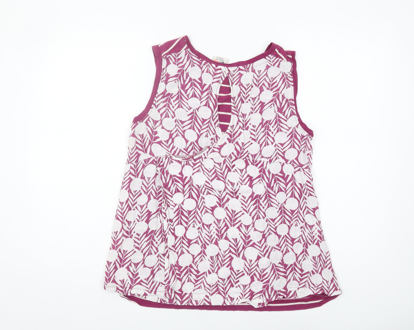 Weird Fish Women's Purple Striped Tank Top Size 12