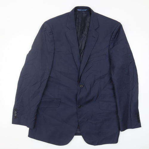 Austin Reed Men's Navy Blue Wool Blazer Size 42R