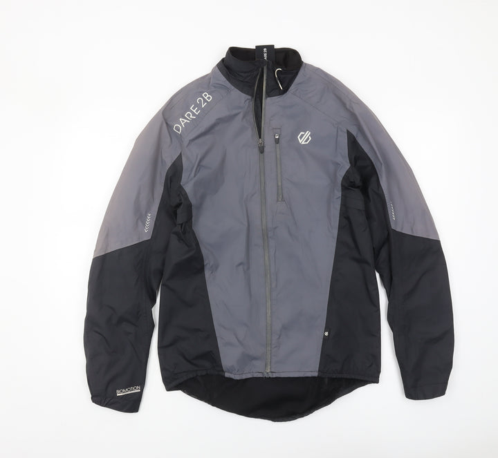 DARE 2B Men's Black Grey Windbreaker Jacket 2XS