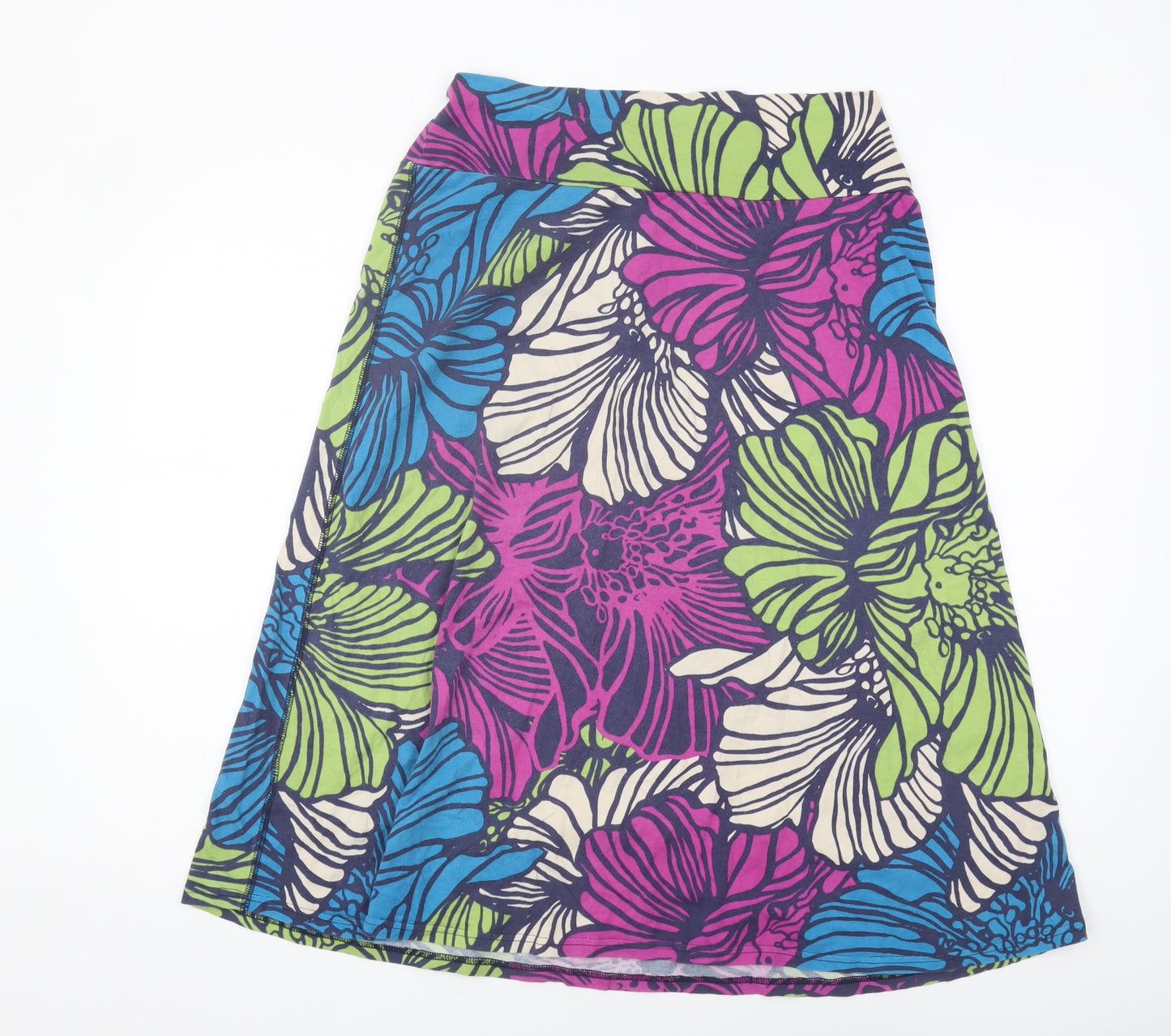 Weird Fish Women's Multicoloured Floral A-Line Skirt Size 10
