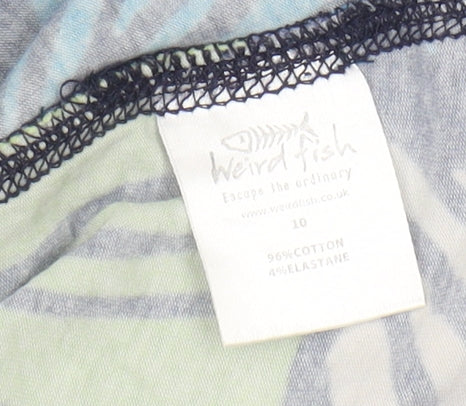 Weird Fish Women's Multicoloured Floral A-Line Skirt Size 10