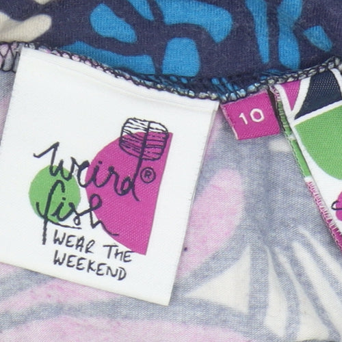 Weird Fish Women's Multicoloured Floral A-Line Skirt Size 10