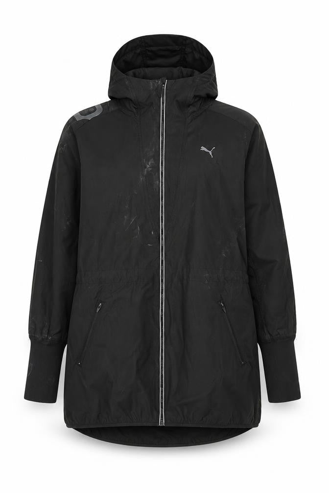 Front view of Puma Women's Black Windbreaker Jacket, size 10