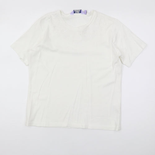 Honor Millburn Women's White Cotton T-Shirt Medium