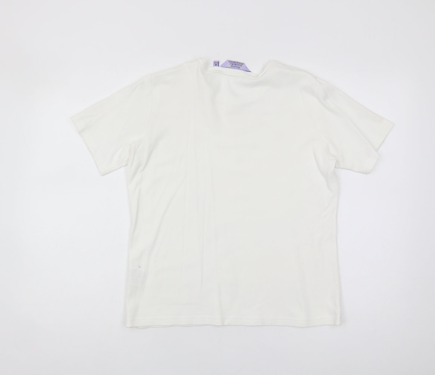Honor Millburn Women's White Cotton T-Shirt Medium