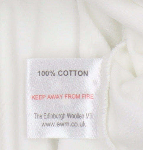 Honor Millburn Women's White Cotton T-Shirt Medium