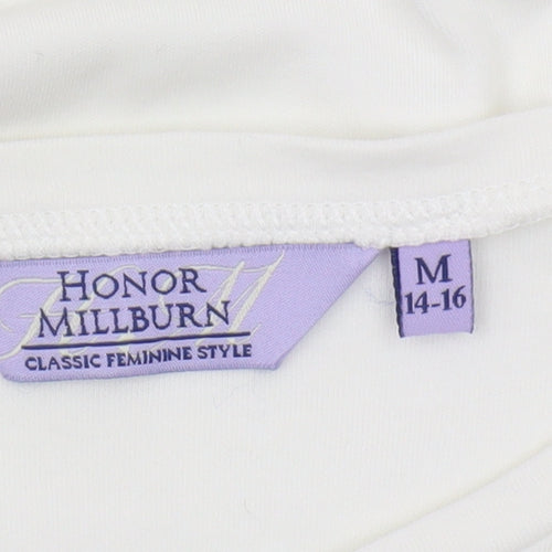 Honor Millburn Women's White Cotton T-Shirt Medium