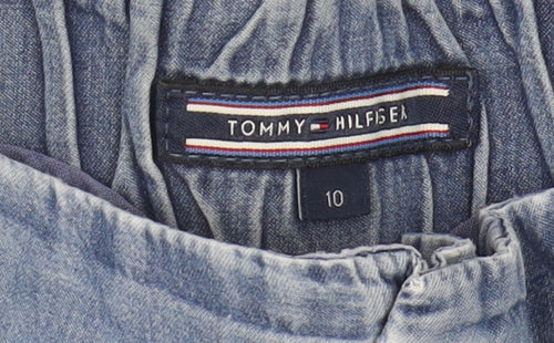 Tommy Hilfiger Women's Blue Straight Trousers Size 10