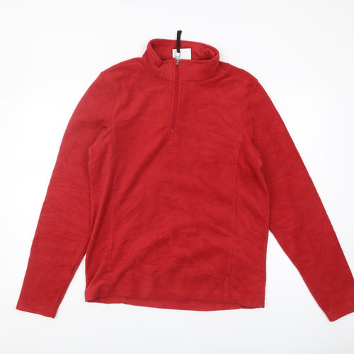 TOG24 Red 1/4 Zip Fleece Sweatshirt - Men's S