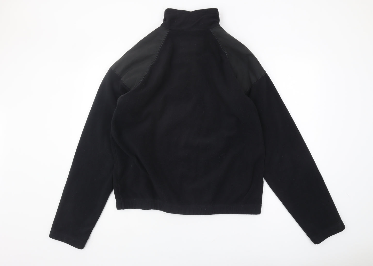 Bench Men's Black Fleece Jacket, Size L, Stand-Up Collar