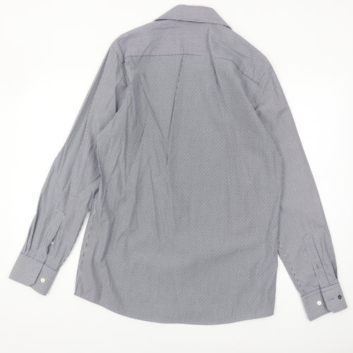 Jeff Banks Men's Slim Fit Blue Striped Shirt, Size 15.5