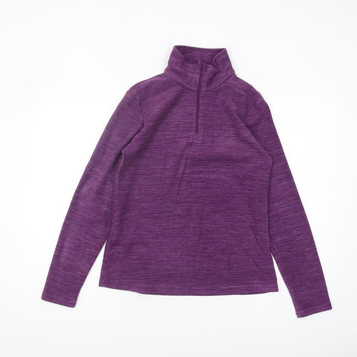 Mountain Warehouse Women's Purple Zip Sweatshirt, Size 8
