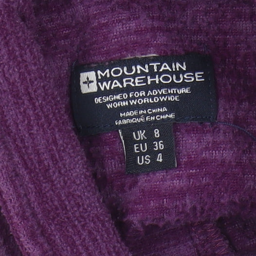 Mountain Warehouse Women's Purple Zip Sweatshirt, Size 8
