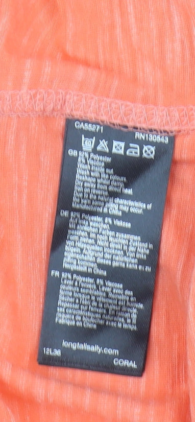 Long Tall Sally Women's Orange M Tank Top Sleeveless