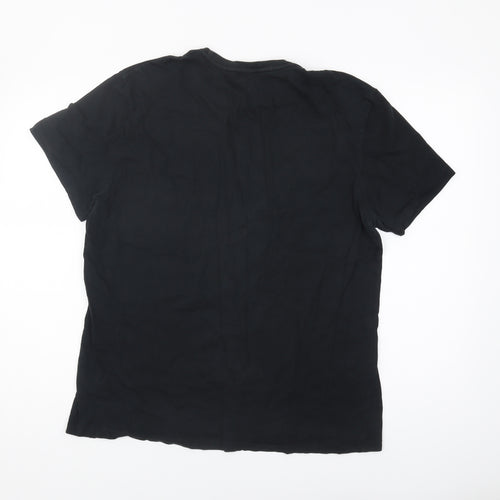 Ralph Lauren Men's Black T-Shirt, Large, Logo Accented
