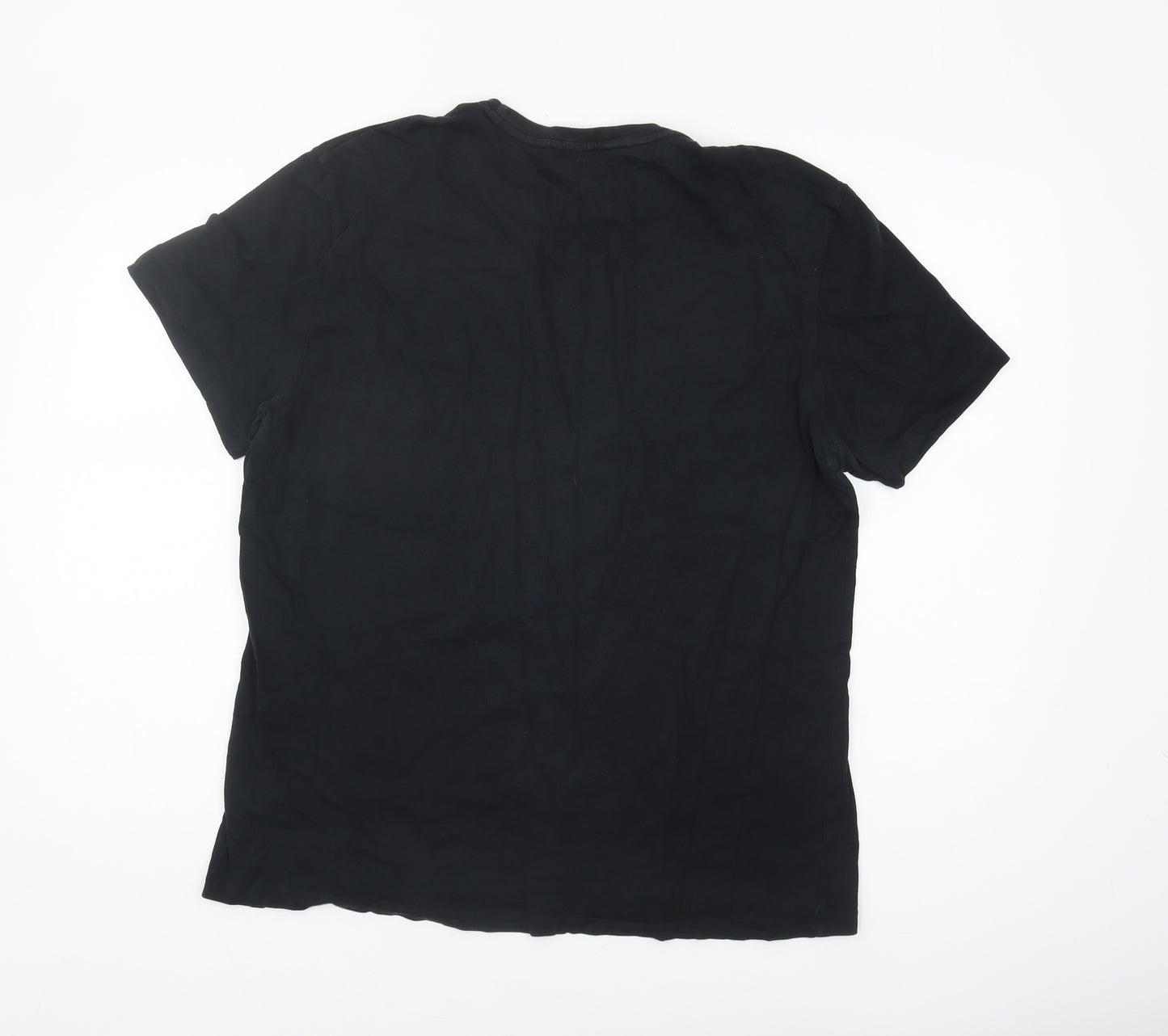 Ralph Lauren Men's Black T-Shirt, Large, Logo Accented